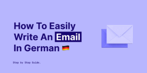 نوشتن ایمیل به زبان آلمانی